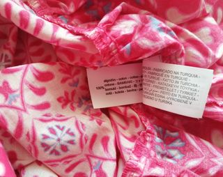 Vestido largo Zara rosa estampado 