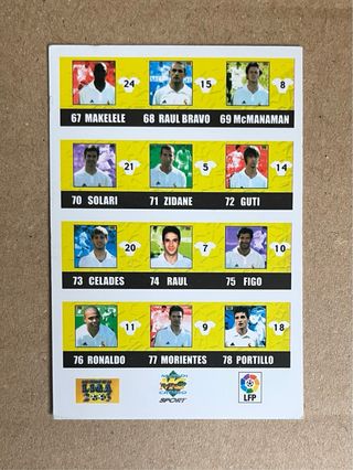 Cromos Real Madrid 2003 Colección