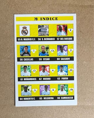 Cromos Real Madrid 2003 Colección