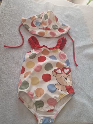 Costume bimba 3/6 mesi pois orsetto