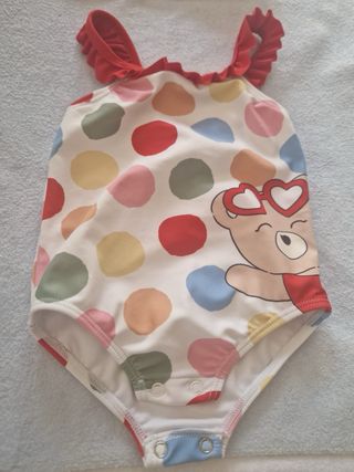 Costume bimba 3/6 mesi pois orsetto