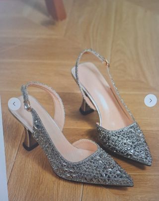 Zapatos de fiesta plateados