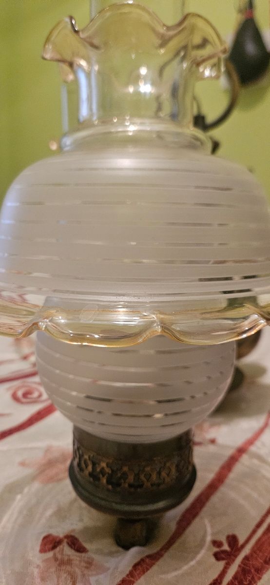 Lámpara Latón y Cristal Habitación/Comedor