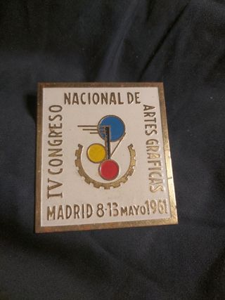 Insignia Congreso Nacional Artes Gráficas 1961