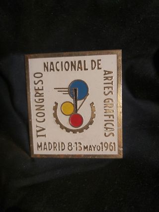 Insignia Congreso Nacional Artes Gráficas 1961