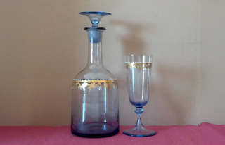 Barattolo in vetro di Murano dorato