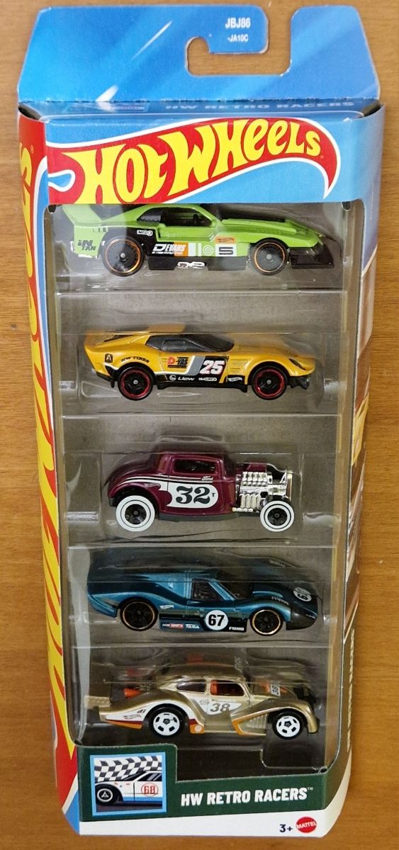HotWheels Set 5 Cars Retro Racers