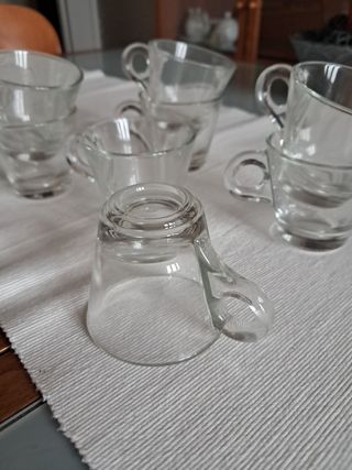 8 Tazzine Caffè in Vetro Trasparente