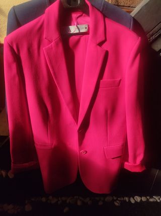 Blazer Zara Rosa y pantalón 
