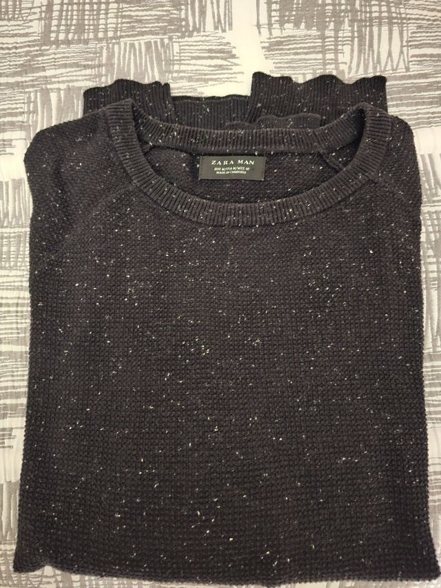 Jersey Zara Negro con puntos blancos