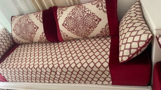 Fundas Sofá Marroquí Beige y Rojo