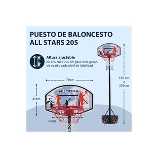 HUDORA Soporte Baloncesto All Stars 205