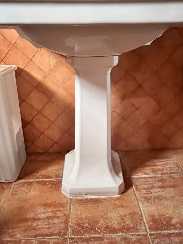 Lavabo Retro con Pedestal Blanco