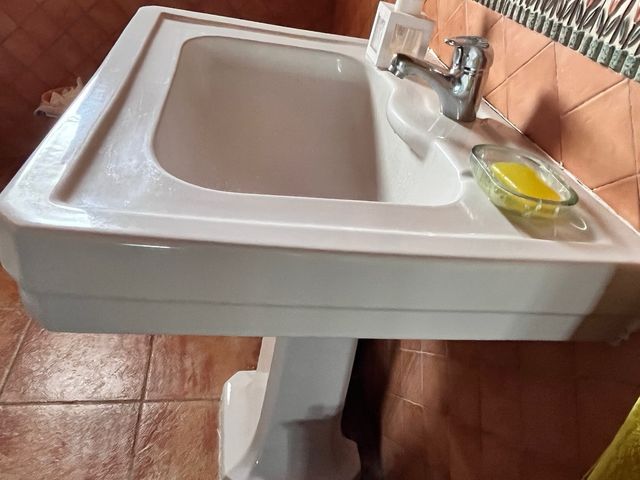 Lavabo Retro con Pedestal Blanco