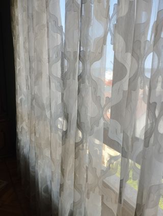 Dos cortinas nansu y raso 85x 248 impecables