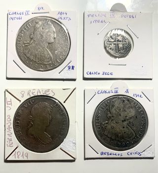 Lote de Reales, Monedas españolas
