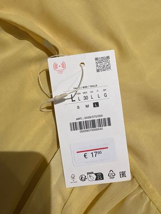 Body Zara amarillo con drapeado