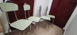 4 Sillas Cocina Vintage Años 60