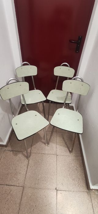 4 Sillas Cocina Vintage Años 60