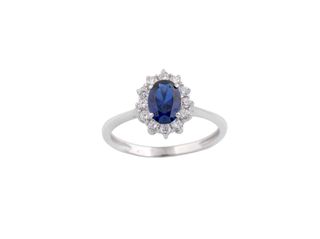 anillo oro 18k con piedra con circonita