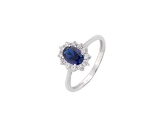 anillo oro 18k con piedra con circonita