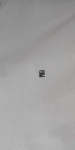 Camisa Blanca Carolina Herrera raya azul