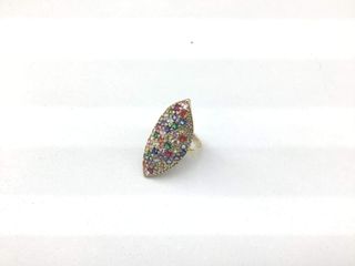 anillo oro 18k con piedra con circonita