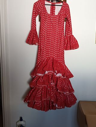 Traje de Flamenca Rojo con Lunares