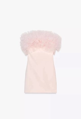 Vestido Zara rosa tul