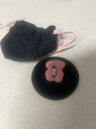 Anillo Tous Flor Rosa y Plata
