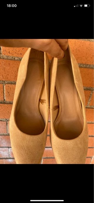 Zapato tacón beige