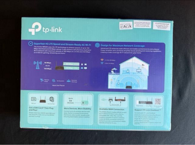 Router TP-Link Archer MR202 4G LTE AC750