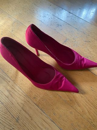 Zapatos de tacón Zara rosa fucsia