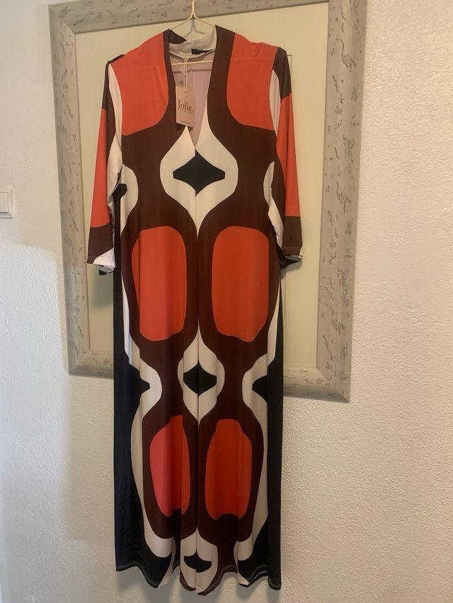 Vestido New Coletion Manga 3/4 Estampado