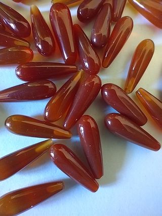 50 Gocce Agata Corniola 1,6 cm