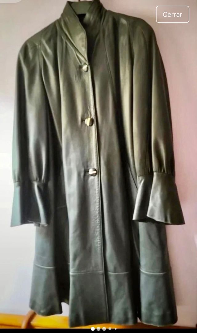 Chaquetón de piel auténtica para mujer