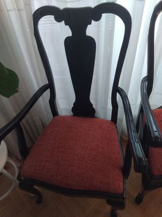 Sillas de comedor con asiento de tela