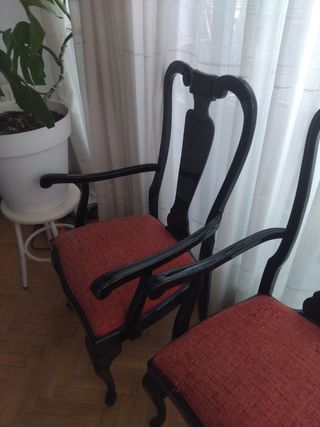 Sillas de comedor con asiento de tela
