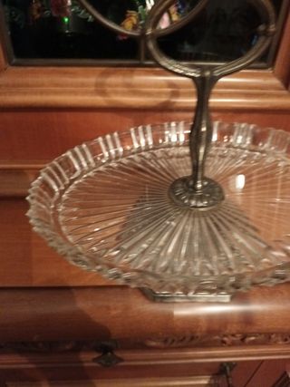 Centrotavola in vetro e metallo