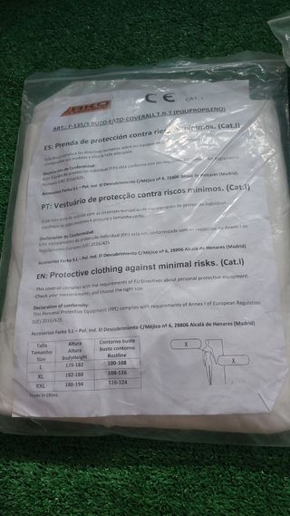 2 Buzos protector desechable