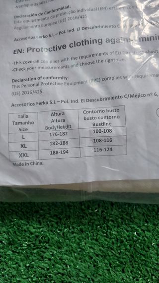 2 Buzos protector desechable