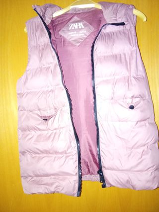 Chaleco Zara niña rosa talla 9