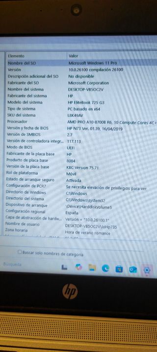 Portátil HP 735 G3 Plata