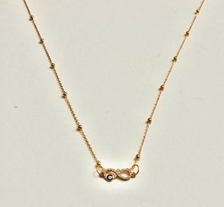 Colgante Infinito Ojo Turco Dorado