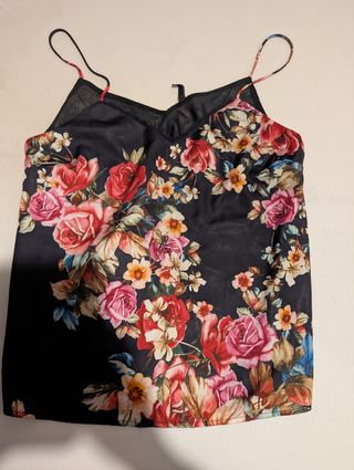 Top Stradivarius donna floreale