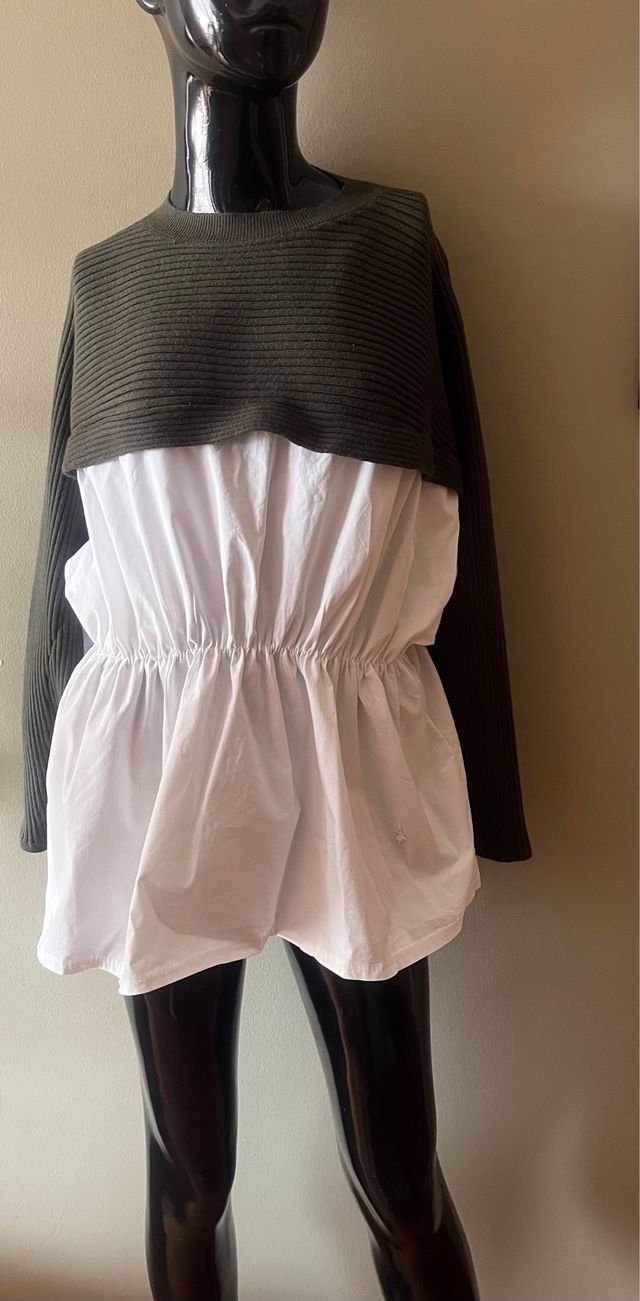 Jersey verde con camisa blanca Talla S