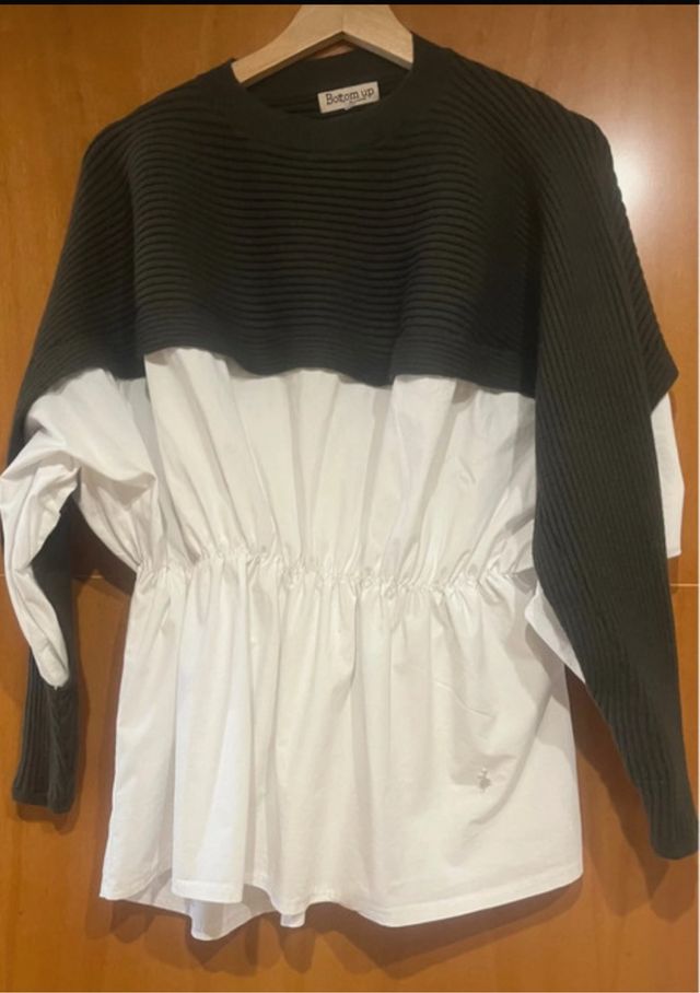 Jersey verde con camisa blanca Talla S