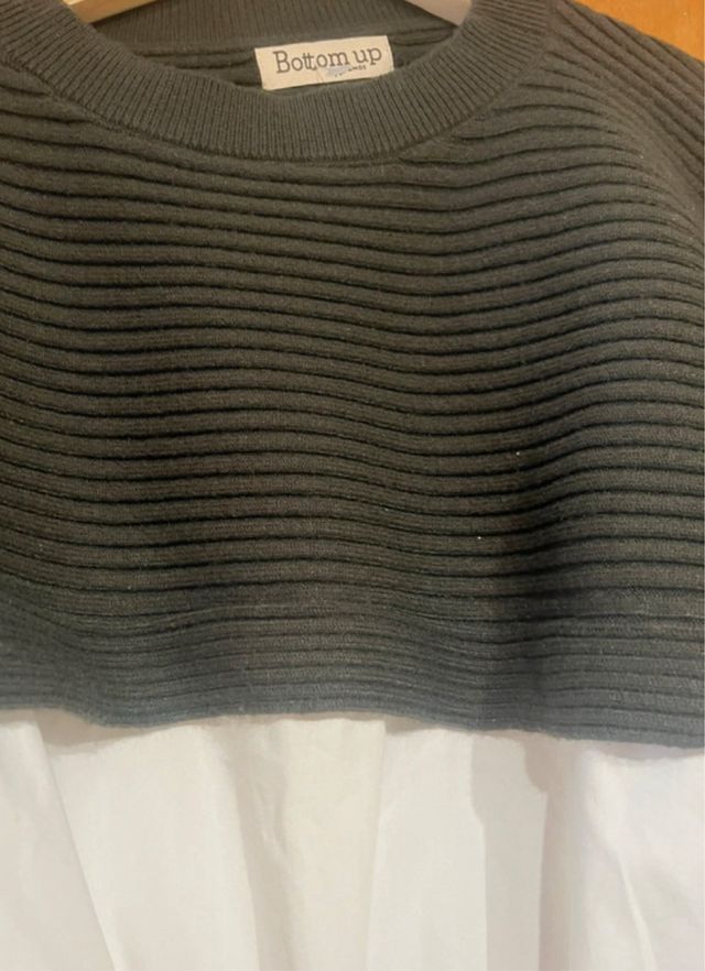 Jersey verde con camisa blanca Talla S