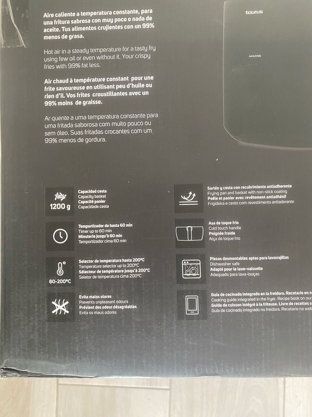 Freidora de aire Taurus Amazing 5,5L