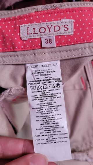 Falda Lloyd's beige con cinturón